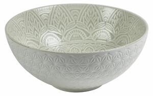 Baku insalatiera 25cm bianco - grigio in Dolomite Bianco, diametro 25.8 x altezza 11 cm