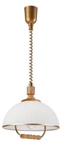 Lampadario regolabile RAMONA 1xE27/60W/230V marrone/bianco/rovere