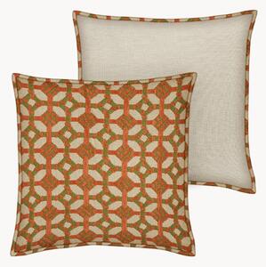 Cuscino da interno-esterno fatto a mano Coco Burnt Orange & Olive