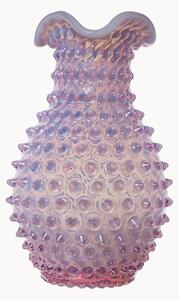 Vaso in vetro soffiato Hobnail, alt. 21 cm