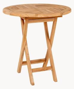 Tavolino da giardino rotondo pieghevole in legno di teak Oviedo
