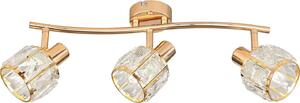 Faretto a soffitto DUBAI - 3xE14, 40W, oro rosa / trasparente