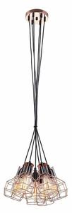 Italux Perifo lampadario industriale nero MDM-2272/6 BK+COP