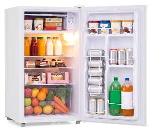 Costway Frigorifero piccolo 98l temperatura regolabile a 5 livelli, Mini frigo monoporta silenzioso con congelatore 25l Bianco