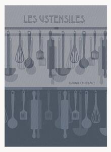 Set di 4 strofinacci jacquard Les Ustensiles Denim