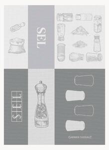 Set di 4 strofinacci jacquard Les Salieres Calcite
