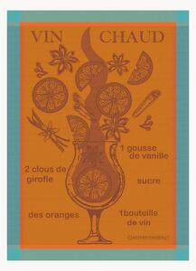 Set di 4 strofinacci jacquard Vin Chaud Mandarine