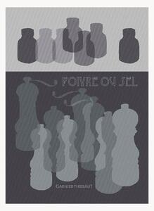 Set di 4 strofinacci jacquard Poivre Ou Sel Orage