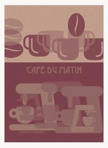 Set di 4 strofinacci jacquard Cafe Du Matin Palissandre