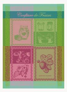 Set di 4 strofinacci jacquard Confiture De Fraises Printemps