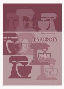 Set di 4 strofinacci jacquard Les Robots Framboise