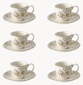 Set di 6 tazzine e piattini in ceramica Wonderwall