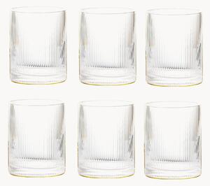 Set di 6 bicchieri Rigatino