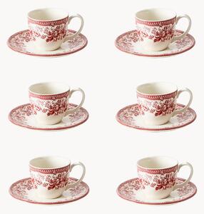 Set di 6 tazzine e piattini in ceramica London Calling