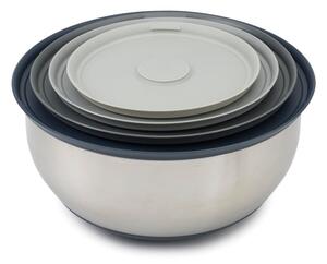 Ciotole in set argentate in acciaio inox 4 pz ø 28,5 cm Nest Prep&Store – Joseph Joseph
