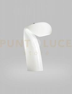 Bissona lampada da tavolo bianco lucido bianco lucido 1 luce attacc