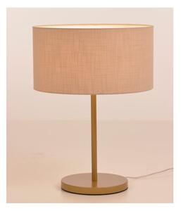 CILINDRO LAMPADA DA TAVOLO D35 CM IN METALLO 5 COLORI CON PARALUME IN TESSUTO DI LINO 3 COLORI MODERNA