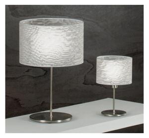TOM CHIC LAMPADA DA TAVOLO NICHEL 2 MISURE CON PARALUME IN POLICARBONATO 3 COLORI DESIGN MODERNO