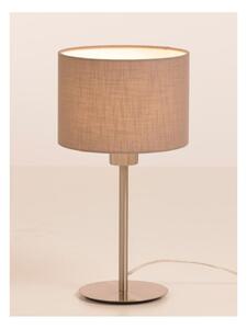 CILINDRO LAMPADA DA TAVOLO D20 CM IN METALLO 5 COLORI CON PARALUME IN TESSUTO DI LINO 3 COLORI MODERNA