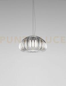 Diamante sospensione g cristallo nickel satinato 1 luce attacco e27