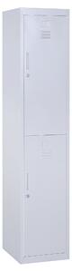 Vinsetto Armadietto Guardaroba in Acciaio 4 Ripiani 2 Porte con Chiusura di Sicurezza, Grigio, 38x46x180cm|Aosom