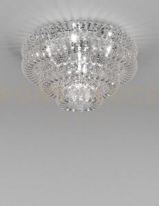Ecos lampadario da soffitto 90 cristallo rigadin cromo lucido 5 luc