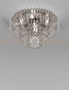 Ecos lampadario da soffitto 90 cristallo rigadin bronzo satinato 5 