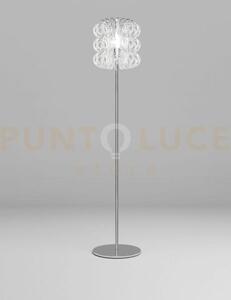 Ecos lampada da terra 35 cristallo rigadin cromo lucido 1 luce atta