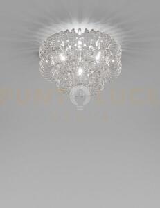 Ecos lampadario da soffitto 60a cristallo rigadin cromo lucido 3 lu