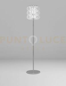 Ecos lampada da terra 35 bianco rigadin cromo lucido 1 luce attacco