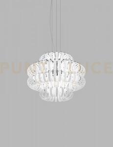 Ecos sospensione 60c bianco rigadin cromo lucido 4 luci attacco e27