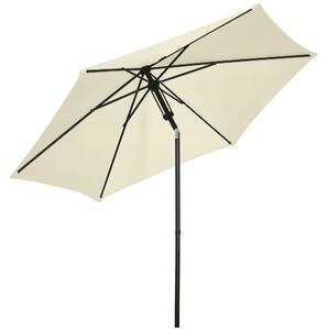 Outsunny Ombrellone da Giardino in Poliestere e Metallo con Tettuccio Inclinabile a 45°, Ø262x243 cm|Aosom
