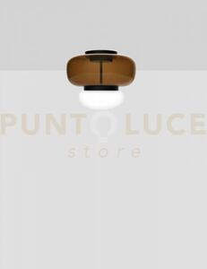 Faro lampada da soffitto p terra bruciata bianco nero opaco 2 l320