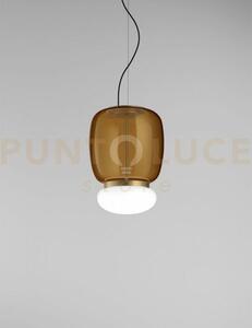 Faro sospensione g terra bruciata bianco ottone verniciato l2202 le