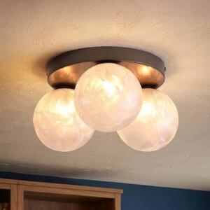 Searchlight Plafoniera soffitto Frosty, dimmerabile, Bianco / Opale, Soggiorno / Sala da pranzo, Metallo, Plafoniera