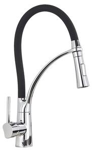Rubinetto per lavello da cucina, design estraibile, struttura robusta in ottone, finitura cromata
