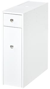 Homcom Mobiletto Armadietto Cassetti Scorrevoli Moderno da Bagno in MDF 17 x 48 x 58cm Bianco