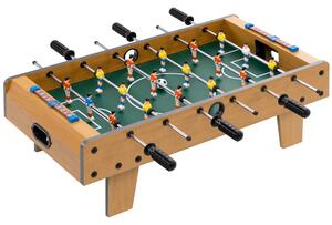 HOMCOM Calcio Balilla Pieghevole per Adulti e Bambini con 2 Palline e Segnapunti, in Legno, 69x36.5x22 cm, color Legno | Aosom Italy