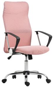 HOMCOM Sedia Ergonomica da Ufficio Girevole, Altezza Regolabile e Schienale a Rete, 63x65x109-119 cm, Rosa | Aosom Italy