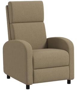 HOMCOM Poltrona sdraiata a 160° con Poggiapiedi in Tessuto, Sedia Manualmente Reclinabile Relax, Beige | Aosom Italy