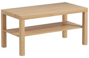 HOMCOM Tavolino da Salotto Rettangolare con Ampio Ripiano, 90×45×44.5 cm, Legno Naturale | Aosom Italy