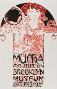 Mucha, Alphonse Marie - Stampa artistica Exhibition Brooklyn Museum, (26.7 x 40 cm)