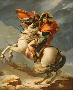 David, Jacques Louis (1748-1825) - Stampa artistica Napoleon Crossing the Alps on 20th May 1800, (35 x 40 cm)