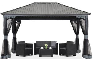 Gazebo in metallo Sardinia Premium 3x6 Garden Point antracite
