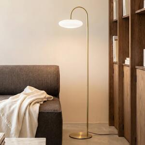 Lucande Lampada da terra Tenebra, dimmerabile, Ottone / Oro, Soggiorno / Sala da pranzo, Ottone, Moderno, Lampada da terra