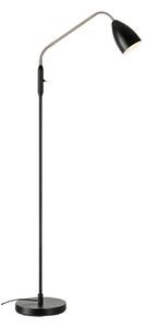 Lampada da terra LED nera con paralume in metallo e intensità regolabile (altezza totale 140 cm) Patro – Markslöjd