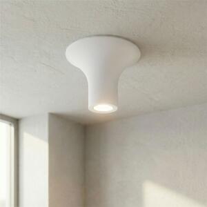 Plafoniera Ø167x130mm GU10 in Gesso Pitturabile Rotonda