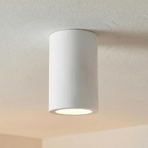 Plafoniera Ø70 x 110mm GU10 in Gesso Pitturabile Cilindrica