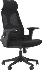 Moderna sedia da ufficio high-tech con poggiatesta di design e schienale reclinabile