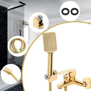 Rubinetteria - Rubinetto per lavabo - Doppio comando caldo/freddo - Tubo flessibile da 1,5 m - Distanza tra i fori 13,5-16,5 cm - Fino a 100 °C - Rivestimento galvanico - Ottone/rame - Oro